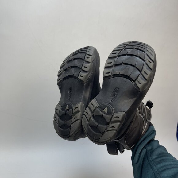 Keen Waterproof Boots Youth 1 Lumi Round Toe Logo Warm Winter -40 Walking Hike - Picture 5 of 13